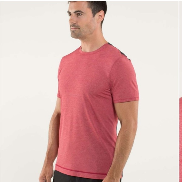 Lululemon Precision Tee Heathered Deepest Cranberry / Soot - Picture 3 of 14